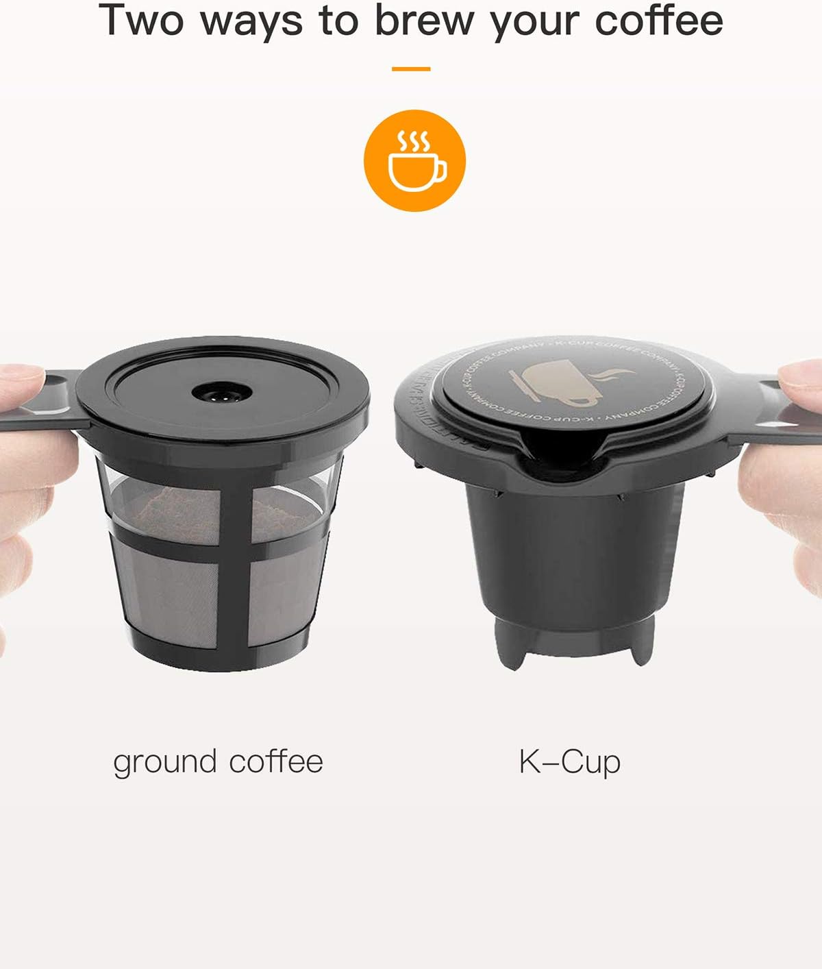 Skiennix Single Serve Coffee Maker - Brew K-Cup Pods & Ground Coffee | Thermal Drip, Self-Cleaning