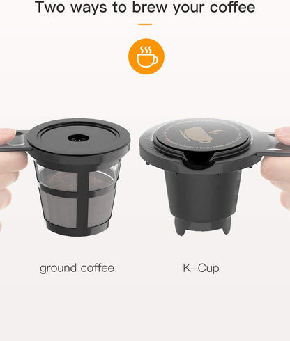 Skiennix Single Serve Coffee Maker - Brew K-Cup Pods & Ground Coffee | Thermal Drip, Self-Cleaning
