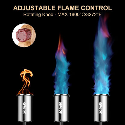 Semlos Propane Torch - Powerful Kitchen Torch for Searing Steak & BBQ - Charcoal Lighter & Campfire Starter