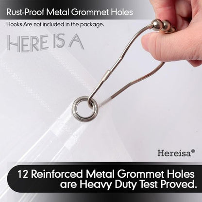 Hereisa 2-Pack Clear Plastic Shower Curtain Liners, 3G Lightweight [72x72 Inch] - Crystal Transparency, Waterproof Bathroom & Bathtub Liners, Easy Install