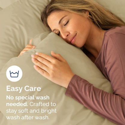 Queen Pillow Cases by Ultra Soft | Hotel Quality, Wrinkle-Free & Fade Resistant - 10 Pcs Set in Beige