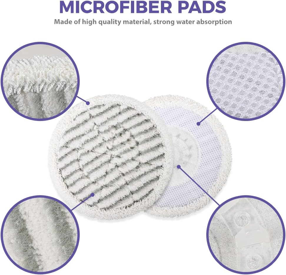 Shark Replacement Steam Mop Pads - Compatible with S7000 Series | 6-Pack for Effective Cleaning
