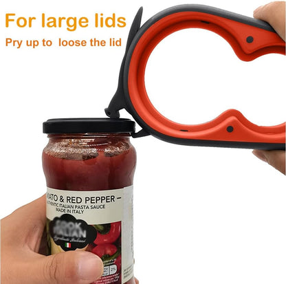 Otstar Jar Opener for Seniors - Multi-Function Non-Slip Grip & Corkscrew | Ideal for Arthritis & Weak Hands