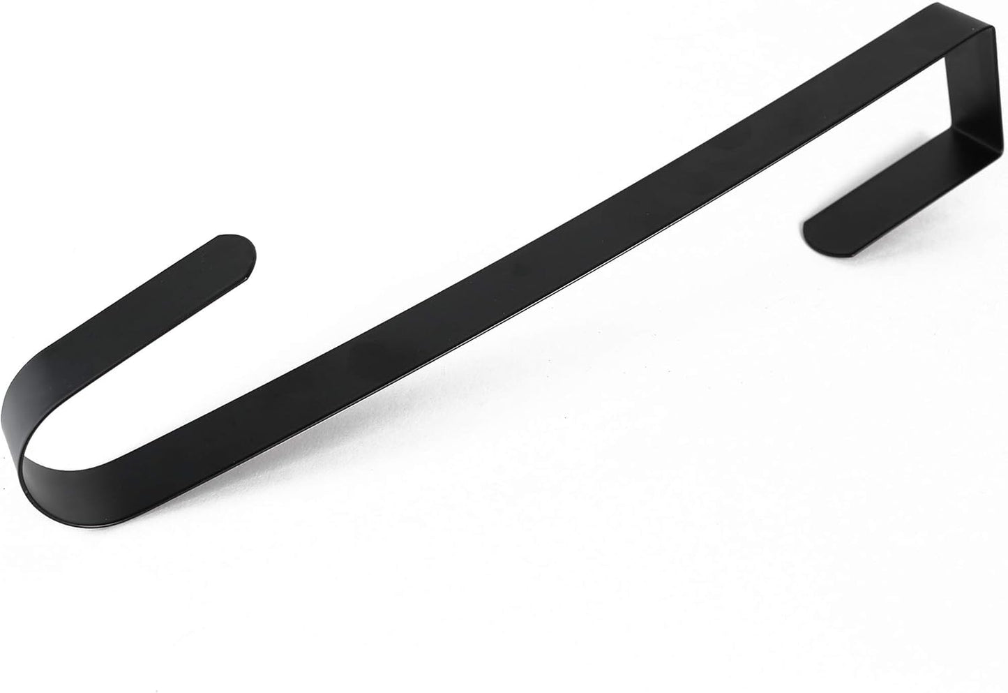 RN'D Over Door Wreath Hanger Hook - Thin Metal Holder for Seasonal Decor | Black, 12-Inch