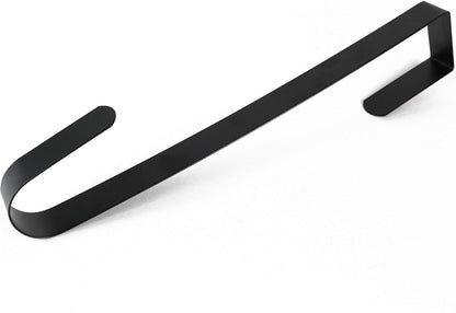 RN'D Over Door Wreath Hanger Hook - Sleek Metal Holder for Seasonal Decor | Black, 15-Inch