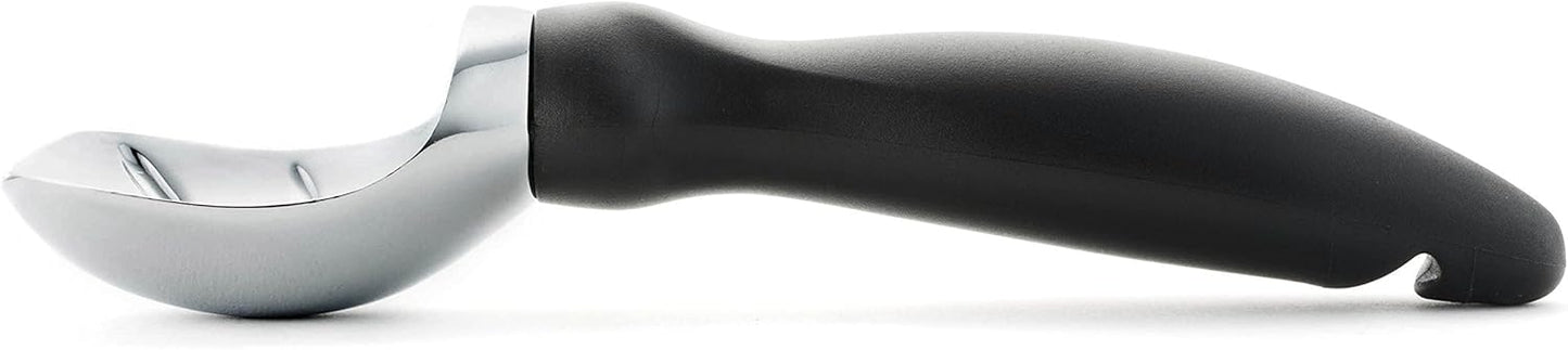 Spring Chef Heavy Duty Ice Cream Scoop - Comfortable Handle for Gelato, Sorbet & More | Dishwasher Safe Metal - Black