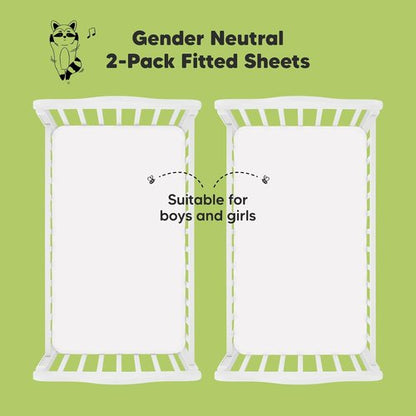 KeaBabies Organic Crib Sheets & Baby Swaddle Sleep Sacks - 2-Pack Fitted Sheets & 3-Pack Zipper Swaddles
