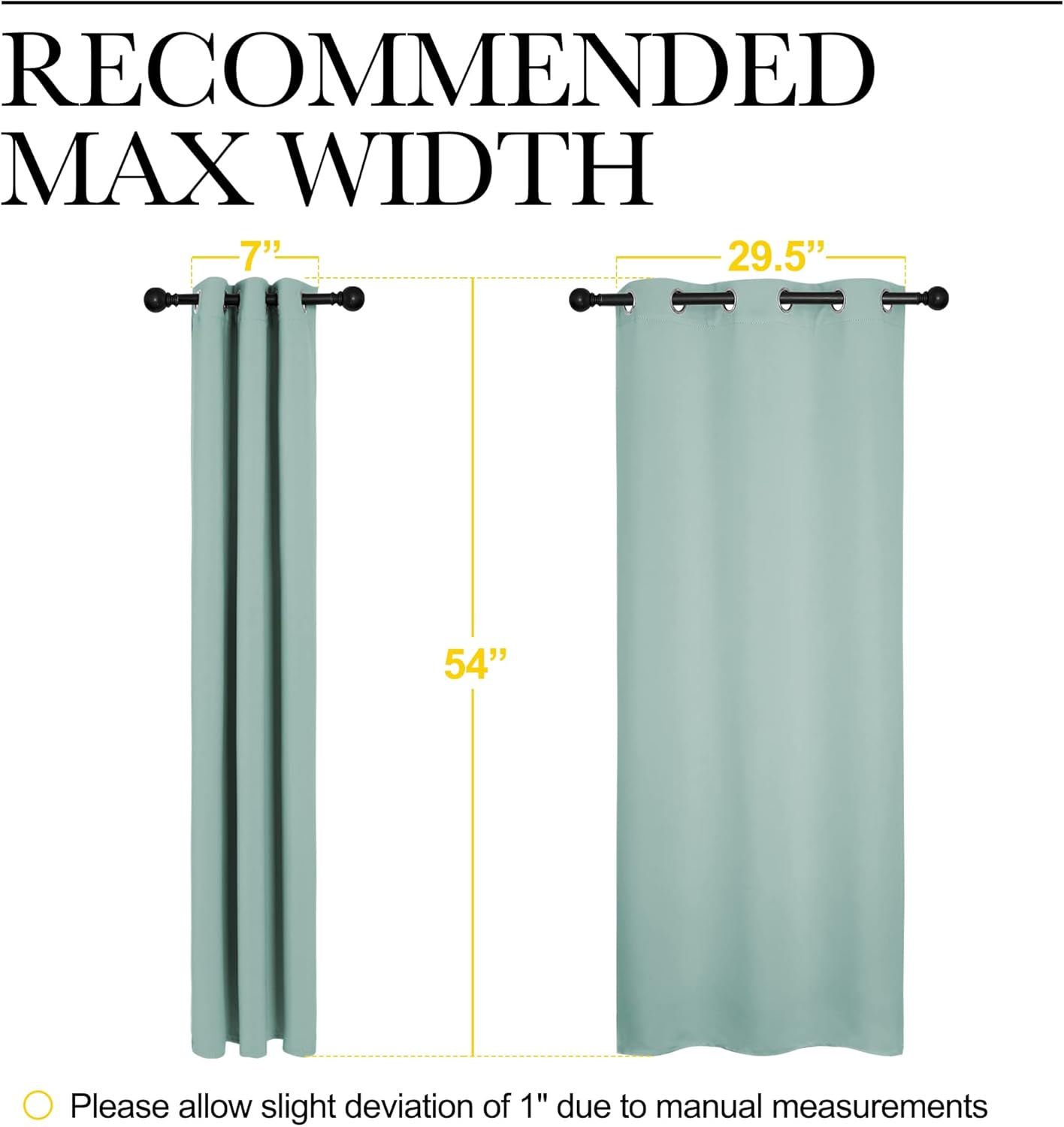 NICETOWN Blackout Window Curtain Panels - Thermal Insulated Grommet Drapes | Aqua, 34x54 Inches, One Pair