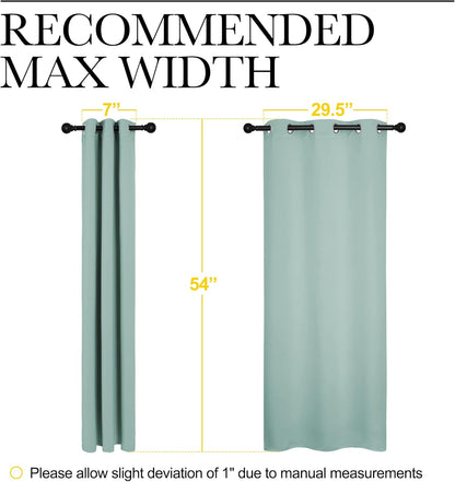 NICETOWN Blackout Window Curtain Panels - Thermal Insulated Grommet Drapes | Aqua, 34x54 Inches, One Pair