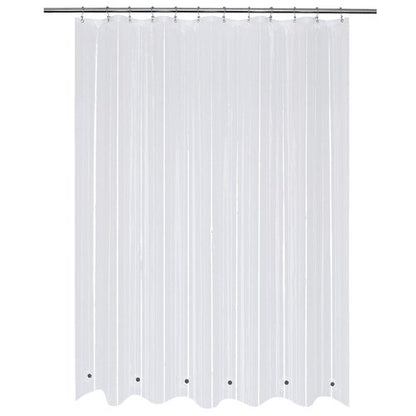 Mrs Awesome Shower Curtain Liner with 6 Magnets Clear Thick PEVA, Premium Waterproof Plastic Shower Curtain Standard Size 72 x 72 inch, Clear