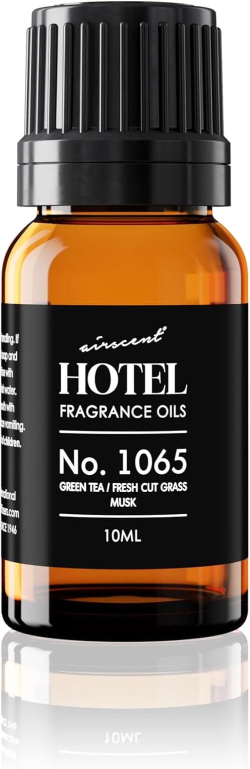 AirScent Diffuser Oil No. 1065 - Green Tea & Fresh Cut Grass - Premium Fragrance for Ultrasonic Diffusers - 10 mL Glass Dropper Bottle