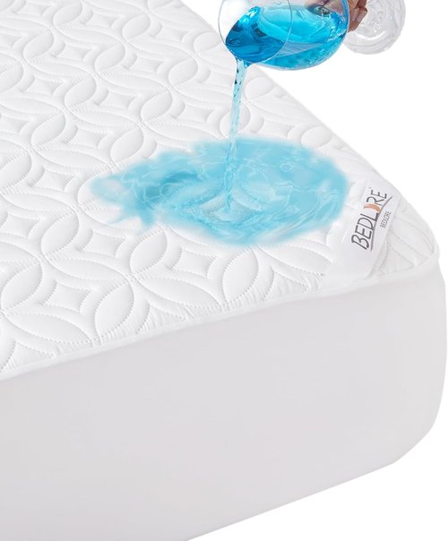 BEDLORE Waterproof Mattress Protector - Soft, Breathable Full Size Pad for Deep Pocket Beds (White)