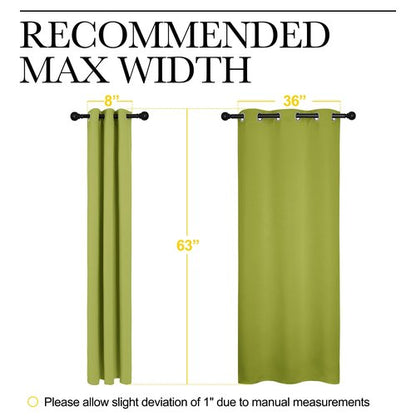NICETOWN Thermal Insulated Solid Grommet Top Blackout Holiday Decorative Curtains/Drapes for Kid's Room (1 Pair, 42 x 63 inches in Fresh Green)