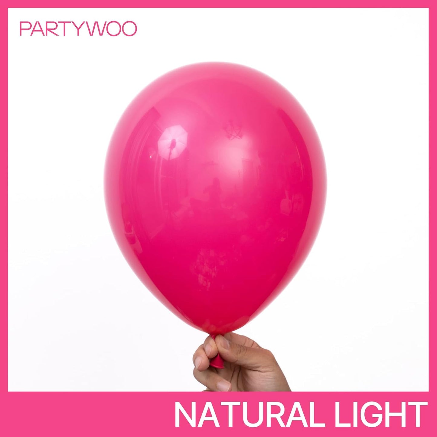 PartyWoo Hot Pink Balloons - 140-Piece Magenta Balloon Arch Kit for Baby Showers & Birthdays | Various Sizes