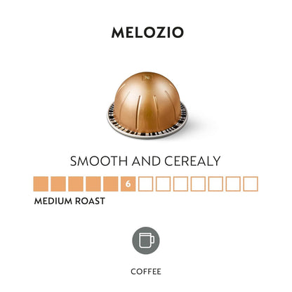 Nespresso Melozio Capsules - Medium Roast Coffee Pods | 30-Count for 7.8oz Brews