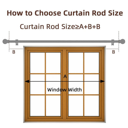 SMODBRODRE Curtain Rods for Window 32 and 48, White 5/8 inch Splicing Single Window Curtain Rod Set with Brackets