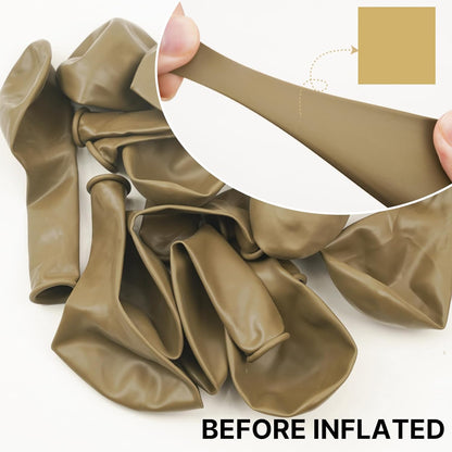 PartyWoo Tan Balloons - 140-Piece Light Brown Neutral Boho Balloon Arch Kit for Weddings & Parties
