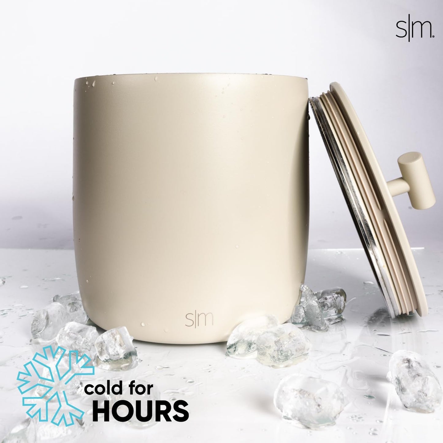 Simple Modern Vacuum Insulated Ice Bucket with Lid and Scoop | For Cocktail, Champagne, Wine, Beer, & Hosting | Stainless Steel 100oz Capacity for Large Parties | Rocks Collection | Metallic Copper