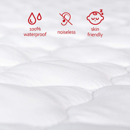 Skiennix Waterproof Pack and Play Mattress Pad - Fitted Cotton Protector for Graco Play Yard & Mini Crib