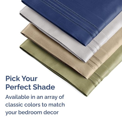 Body Pillowcases Set of 4-20x54 Long Body Pillow Case - Soft Body Pillow Cover for Sleeping & Side Sleepers - Comfy, Breathable & Fade Free - Machine Washable w/Envelope Enclosure - (Denim Blue)