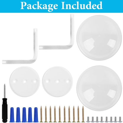 LUTTY Wall-Mounted Clear Acrylic Hat Display Stand - 2 Pcs Domed Holder for Baseball Caps & Wigs