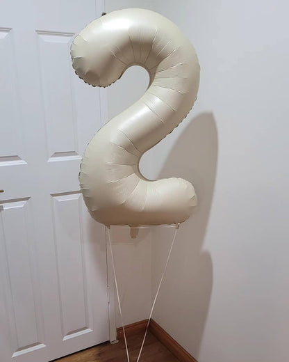 Regine Switzerland Cream Number Balloon - 40 Inch 0 Balloon for Birthday Party Decorations