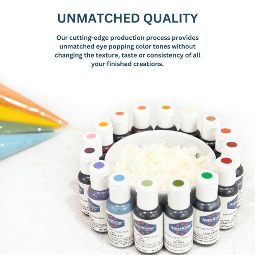 AmeriColor Food Coloring - Soft Gel Paste Kit with 12 x 0.75 Ounce Bottles | Vibrant Colors for Baking