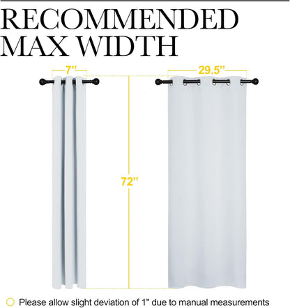 NICETOWN Room Darkening Curtains - Thermal Insulated Grommet Drapes for Bedroom | Greyish White, 2 Panels, 34x72