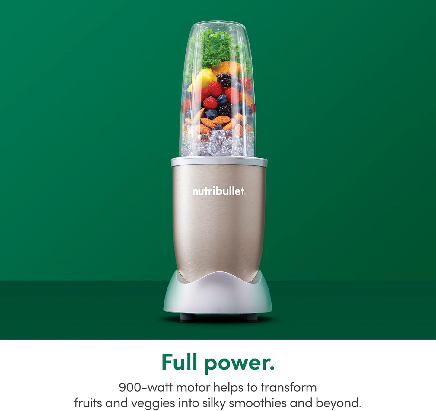 Nutribullet Pro 900 Watt Personal Blender - 13-Piece High-Speed Mixer System in Champagne