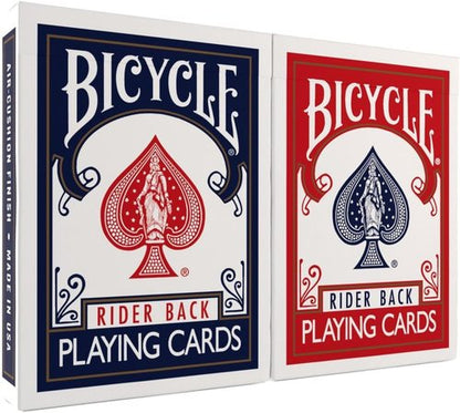 Back Bicycle Playing Cards - Standard Poker Size Deck | Classic Red & Blue 2-Pack for Family Game Night