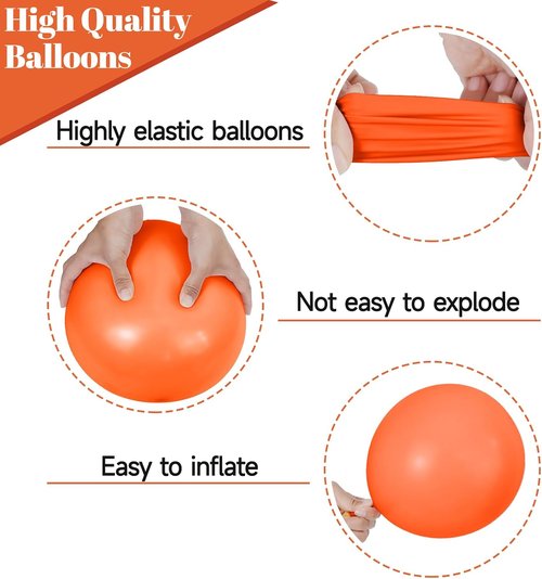 68Pcs Blue & Orange Balloons - 12 Inch Decorative Balloons for Birthday & Graduation Parties