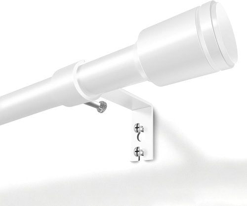 Adjustable 5/8” Diameter Curtain Rods by [Brand Name] - 30-60 Inch, White, 2 Pack with Brackets for Small Windows