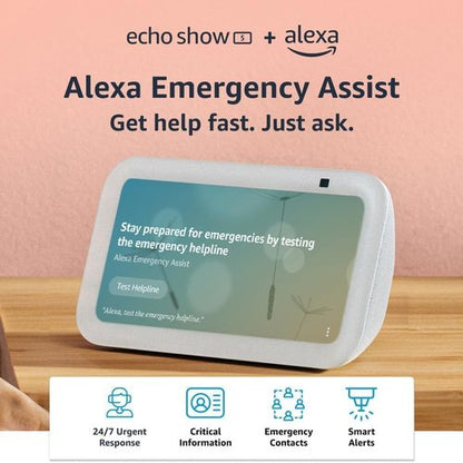 Echo Show 5 by Amazon - Smart Display with Alexa - Enhanced Bass & Clear Sound - Charcoal Color