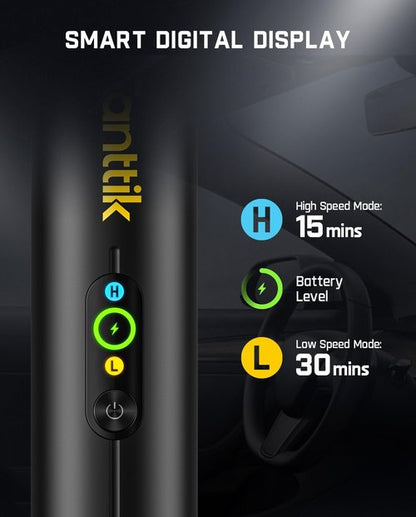 Fanttik V8 Apex Cordless Car Vacuum - Slim Design for Easy Cleaning | Powerful Suction