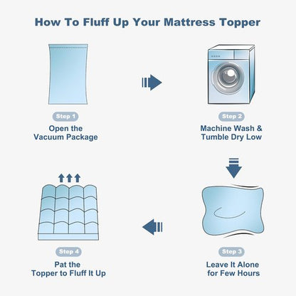 BEDLORE Queen Mattress Topper - Thick Pillow Top Pad for Back Pain Relief | Cooling Soft Cover with Deep Pockets