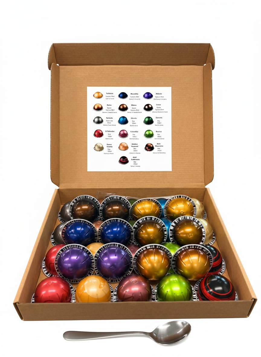 Skiennix Espresso & Lungo Coffee Capsules - Assorted 32-Pack Variety Discovery Sampler