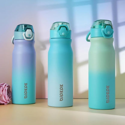BJPKPK Stainless Steel Insulated Water Bottle - 25oz Reusable Thermal Flask with Straw Lid | Ocean Dream Design