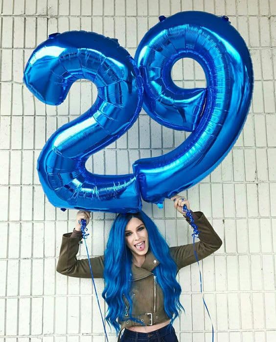 Number 19 Balloon - Navy Blue 40 Inch Birthday Decoration for 19th Year Celebration