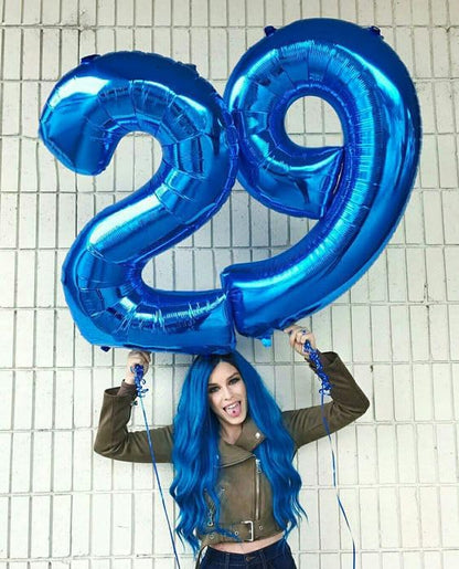 Number 19 Balloon - Navy Blue 40 Inch Birthday Decoration for 19th Year Celebration