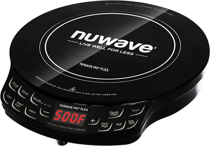 Nuwave Flex Precision Induction Cooktop - 10.25” Shatter-Proof Ceramic Glass | 45 Temperature Settings, Black
