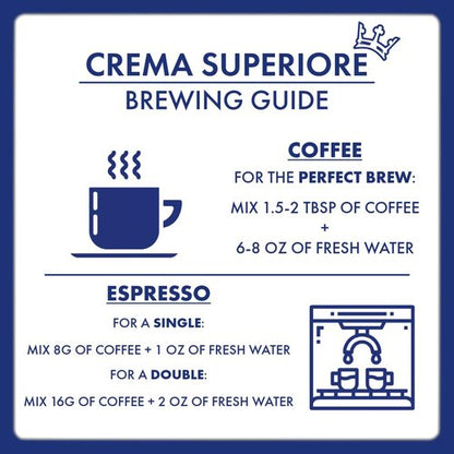 Caffe Borbone Whole Bean Coffee - Crema Superiore Medium Roast, Rich & Smooth, 2.2 lb Bag