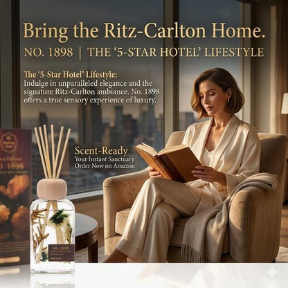 Luxury Hotel Scent Reed Diffuser - No.1898 Collection | 100ml Long-Lasting Aroma for Home & Office