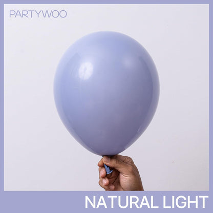 PartyWoo Dusty Blue Balloons - 100pcs 12 Inch Latex Balloons for Baby Showers & Celebrations