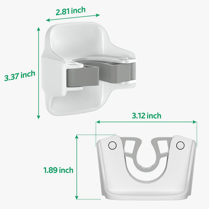 Reliahom Broom Holder Wall Mount - No Drilling, Self-Adhesive Mop Grippers | 3 Pack, White Garage Organizer