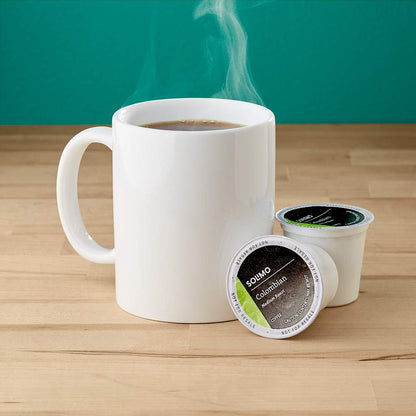 Solimo Medium Roast Colombian Coffee Pods - Compatible with Keurig 2.0 | 100 Count