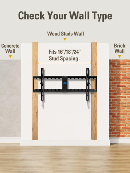 Mounting Dream TV Wall Mount - Tilting Bracket for 42-86" TVs | Level Adjustment, Max VESA 800x400mm, 120 LBS Capacity