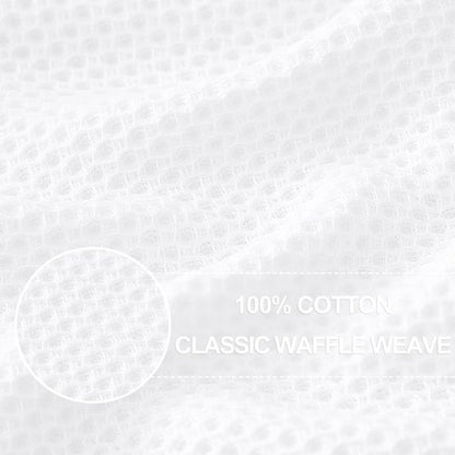 Homaxy 100% Cotton Dish Cloths - Ultra Soft, Absorbent & Quick Drying | 12 x 12 Inches, 18-Pack, White