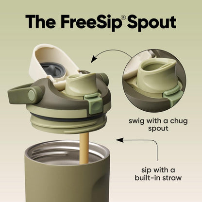 Owala FreeSip Sway Insulated Stainless Steel Water Bottle - 30oz, Two-Way Spout & Built-In Straw, Leak Proof