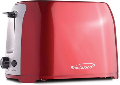 Brentwood TS-292R Red Cool Touch 2-Slice Extra Wide Slot Toaster - Perfect for Bagels & Toast