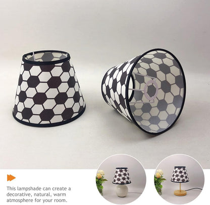 Uonlytech Fabric Lampshade - Soccer Pattern Small Linen Lamp Shade for Home & Bedroom Lighting